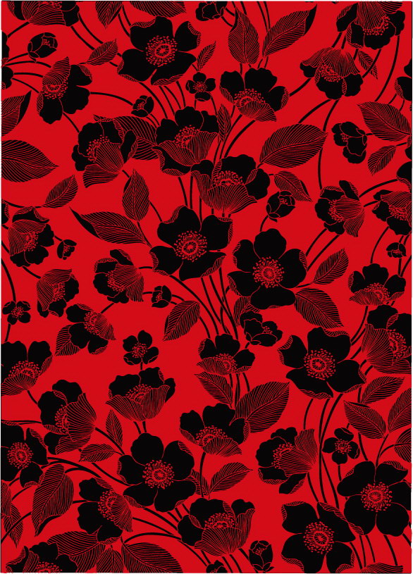 586x815 Flowers Red And Black Background Lines