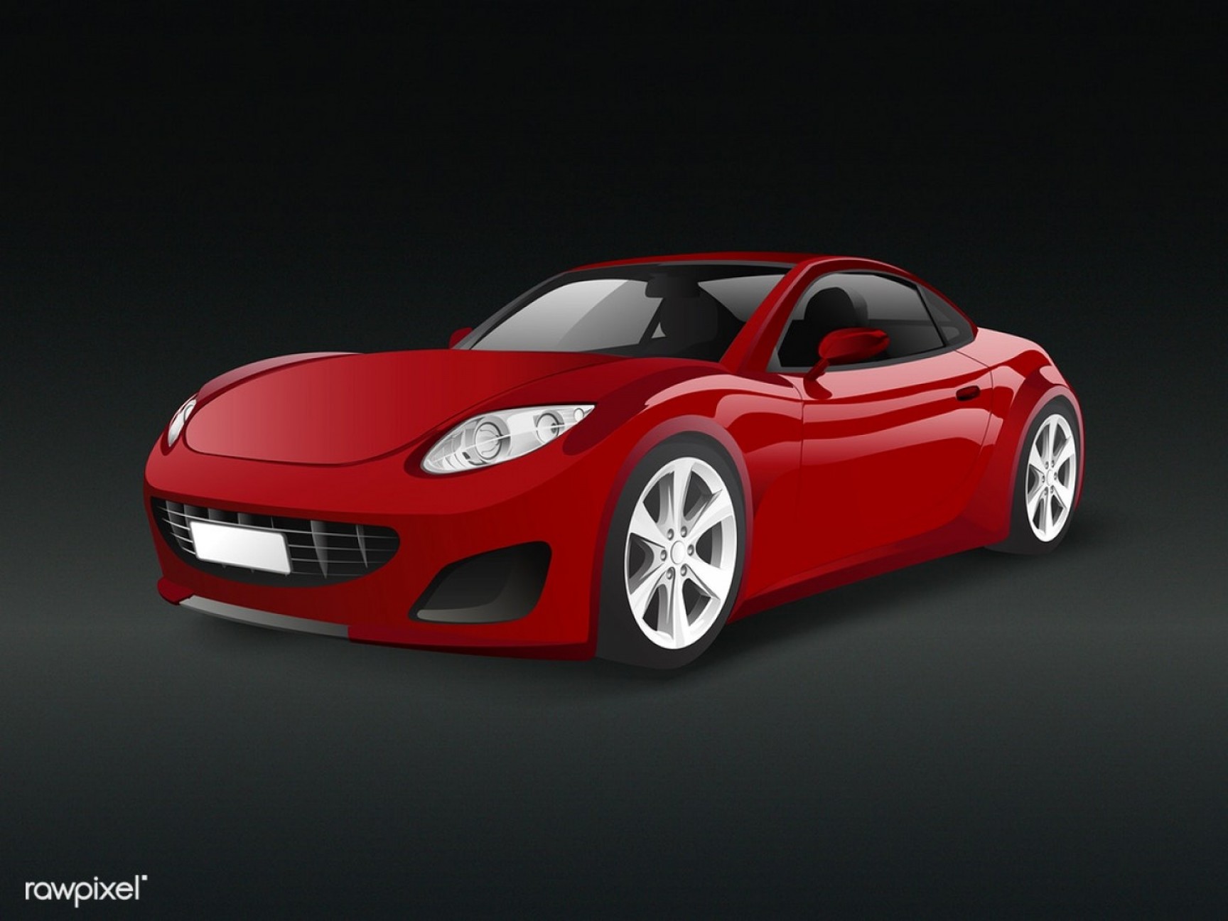 1728x1296 Red Sports Car Black Background Vector Cqrecords