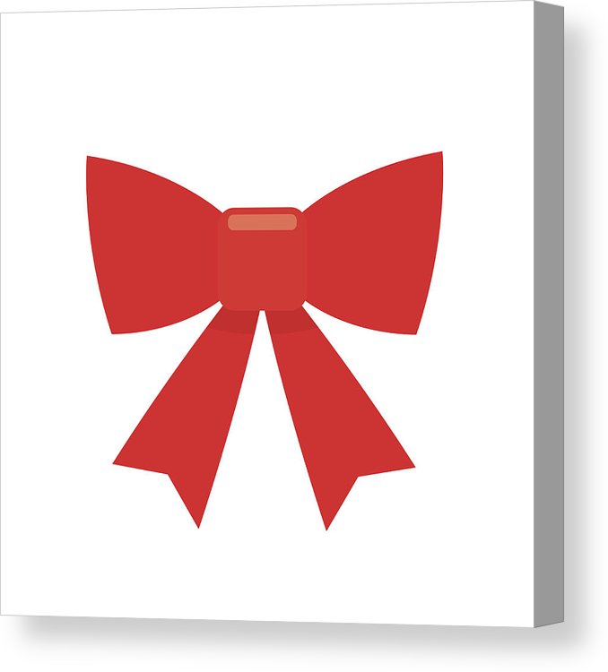 678x750 Red Bow Vector Canvas Print Canvas Art