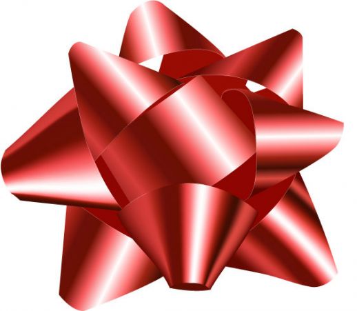 518x451 Big Red Bow Vector