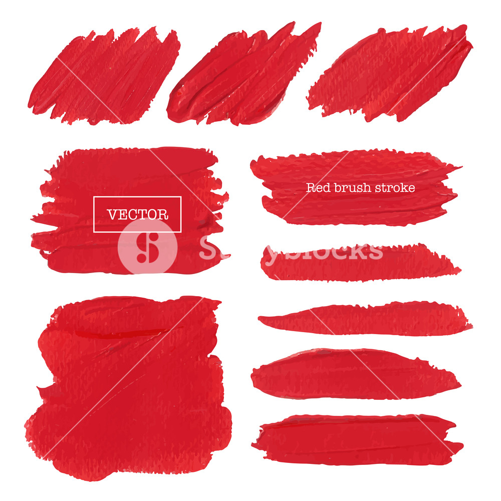 Red Brush Stroke Isolated On White Background, Vector Illustration 1000x1000 Red Brush Stroke Isolated On White Background, Vector Illustration