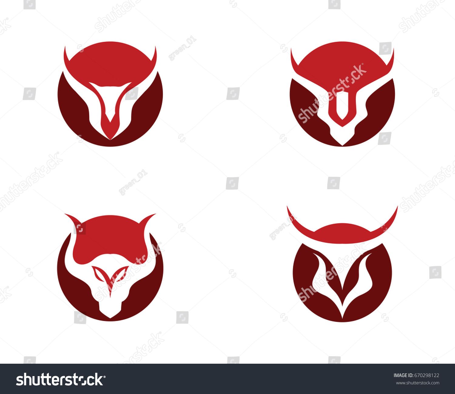1500x1300 Red Bull Taurus Logo Template Vector Icon Illustration Logos