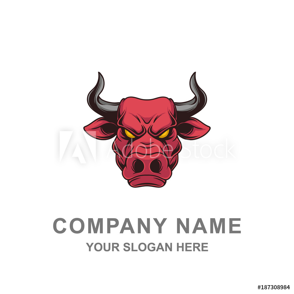 1000x1000 Fotografie, Obraz Red Bull Logo Mascot Vector Illustration