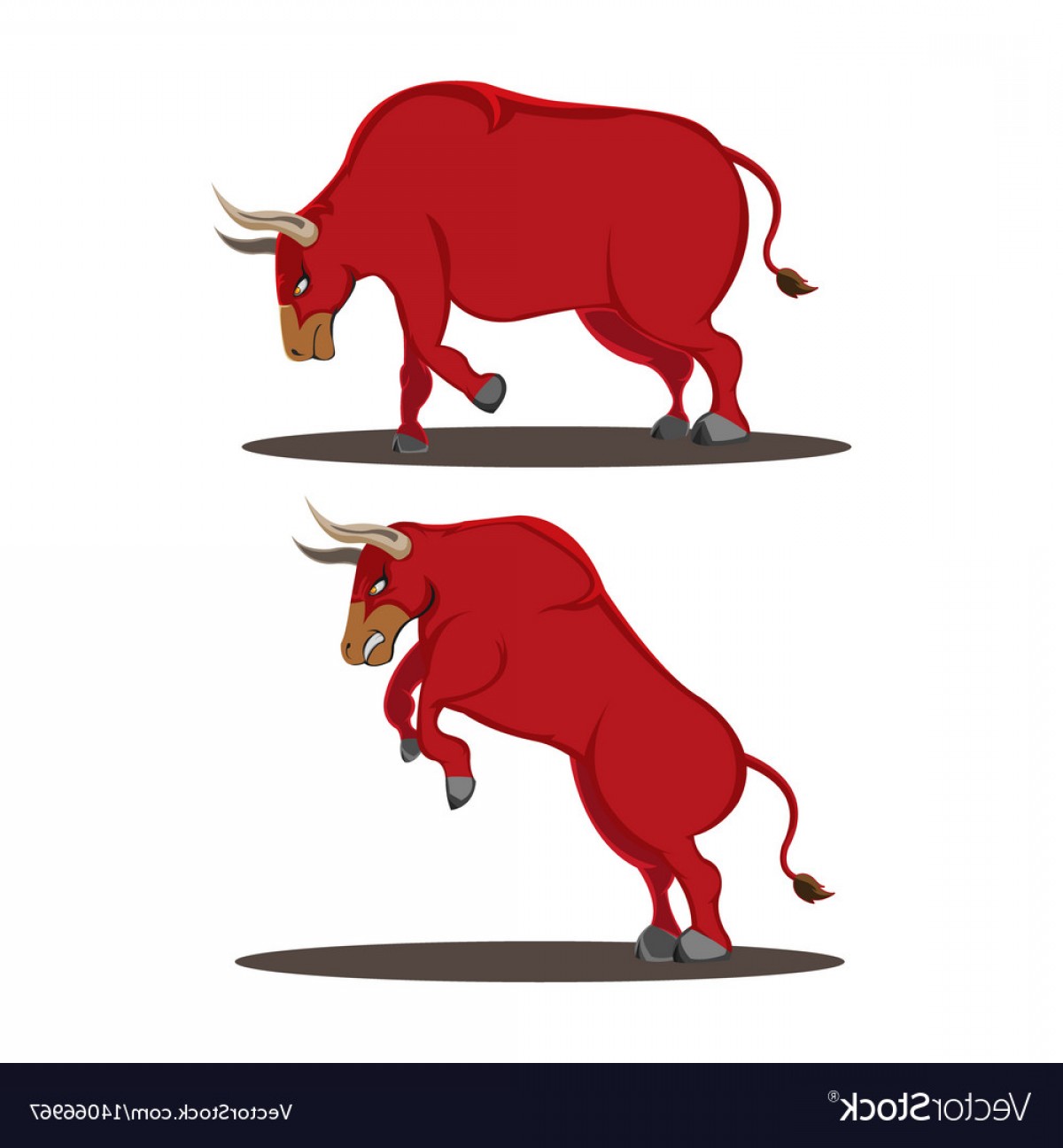 1200x1296 Red Bull Animal Side View Vector Handandbeak