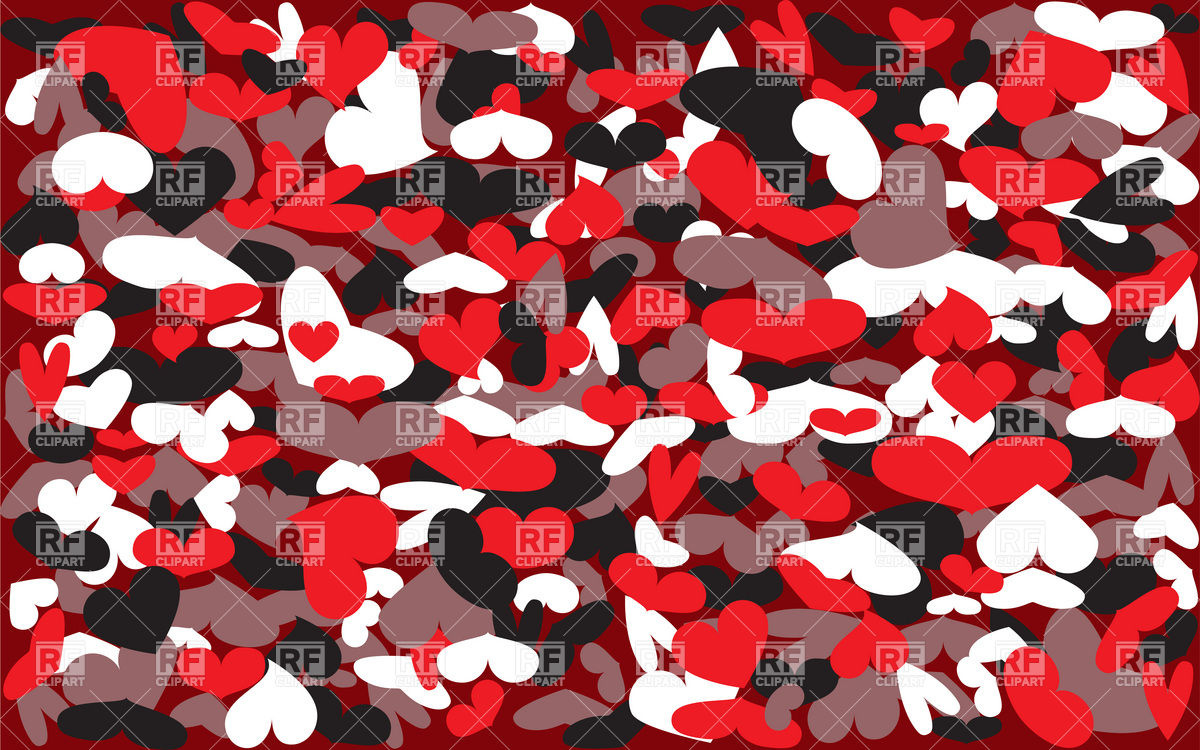 1200x750 Heart Camouflage Pattern Vector Image Of Backgrounds, Textures