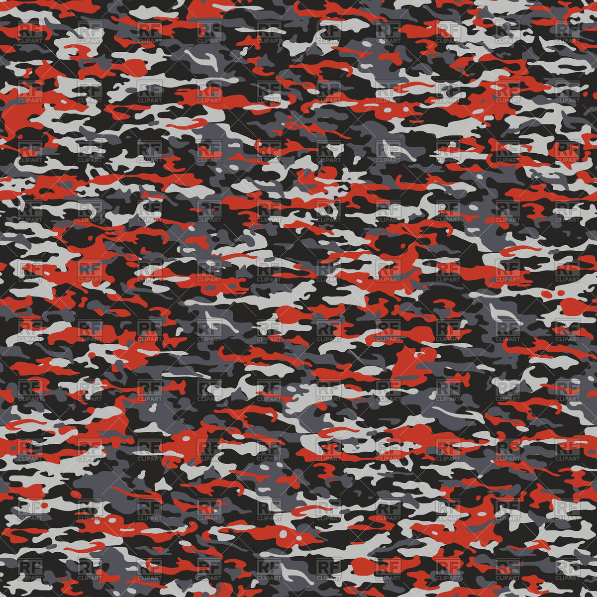 1200x1200 Seamless Camouflage Pattern In Red And Gray Colors Vector Image