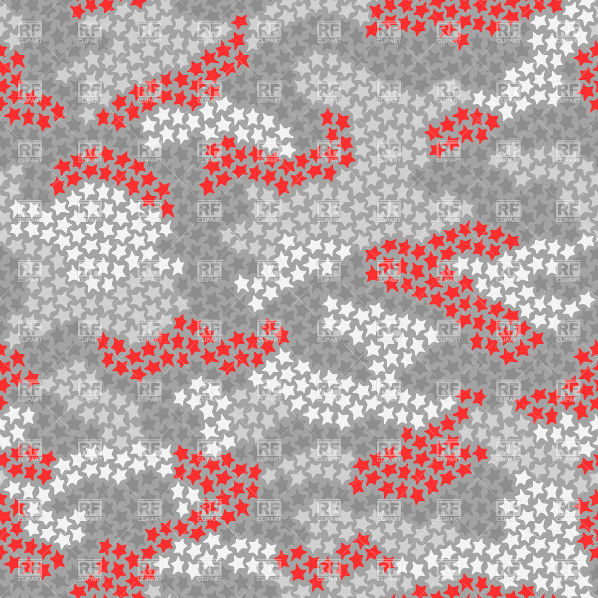 1200x1200 Seamless Camouflage Pattern Made Of Small Stars In Grey And Red