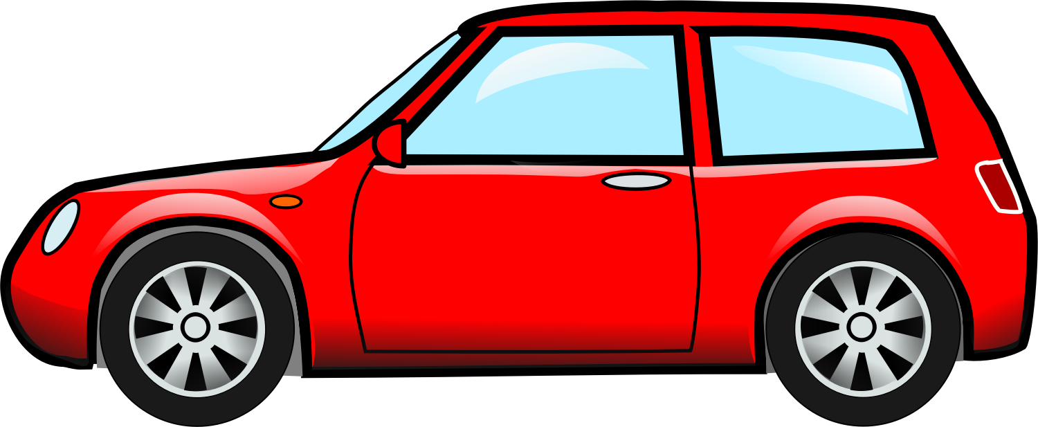 1500x617 Red Car Vector Image