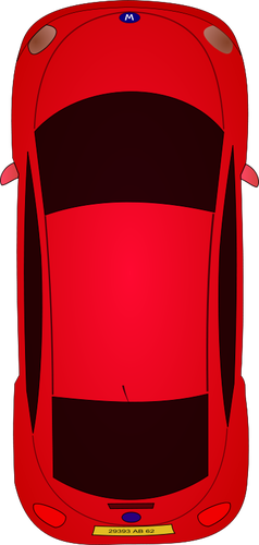 238x500 Red Car Vector Art