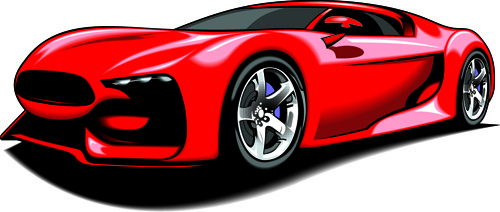 500x212 Red Sports Car Free Vector Download