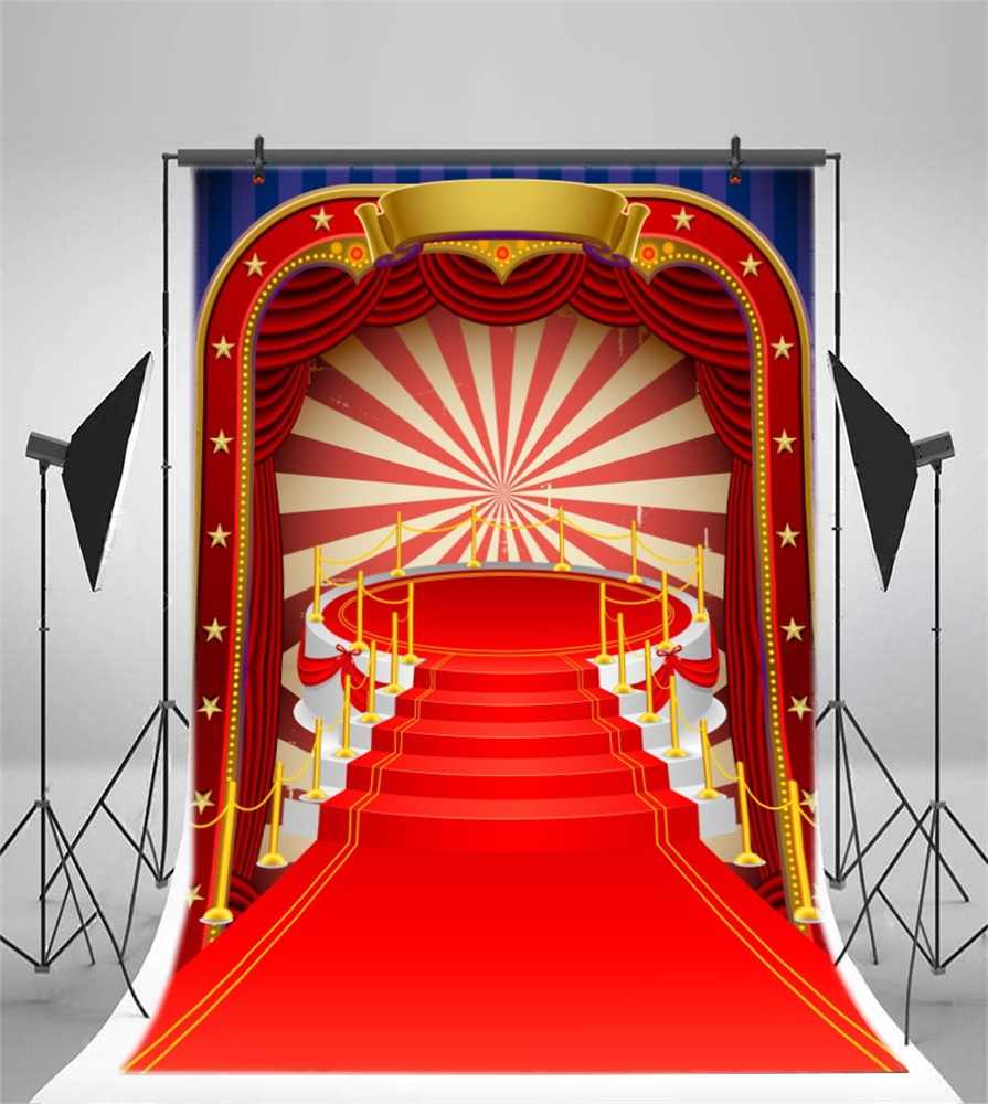 Laeacco Vintage Red Carpet Colorful Vector Curtain Stage Baby 895x1000 Laeacco Vintage Red Carpet Colorful Vector Curtain Stage Baby