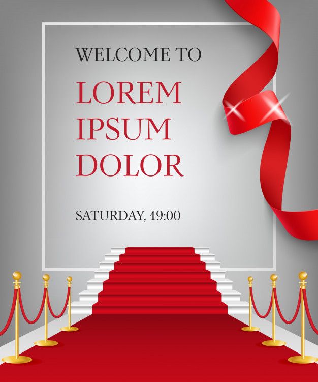 Welcome To Lettering With Red Carpet Entrance Free Vector 626x751 Welcome To Lettering With Red Carpet Entrance Free Vector