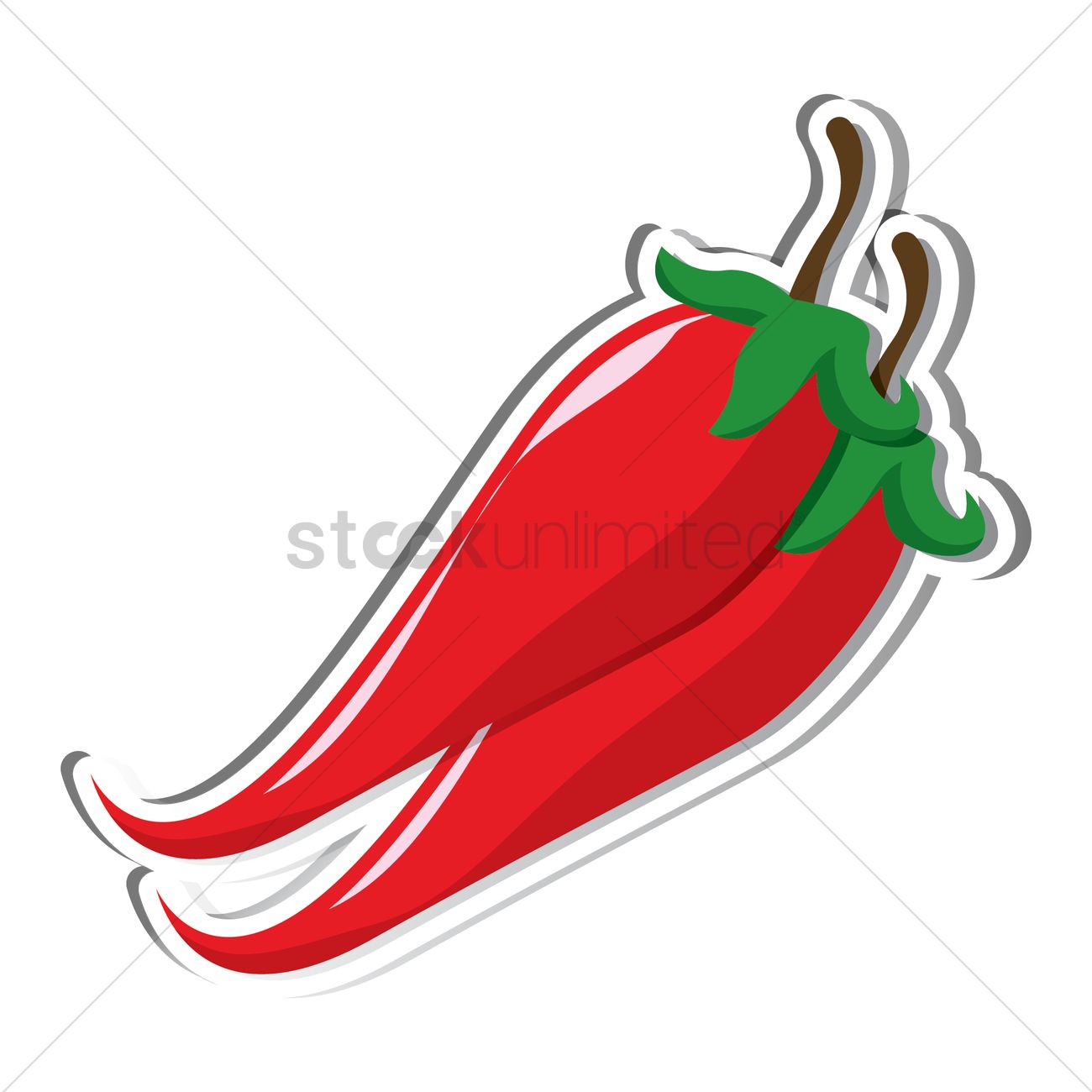 Red Chilli Vector Image 1300x1300 Red Chilli Vector Image