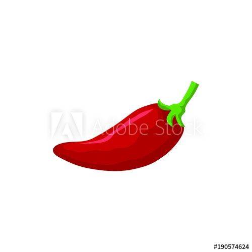 Red Hot Chilli Vector Illustration 500x500 Red Hot Chilli Vector Illustration
