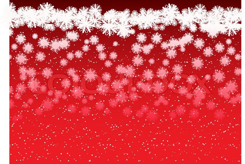 800x535 Red Christmas Background With Falling Stock Vector Colourbox