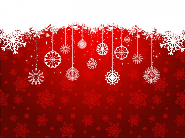 626x469 Red Christmas Background With Hanging Decoration Vector Free
