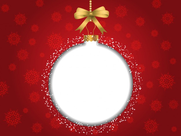 626x471 Red Christmas Background With White Bauble Vector Free Download