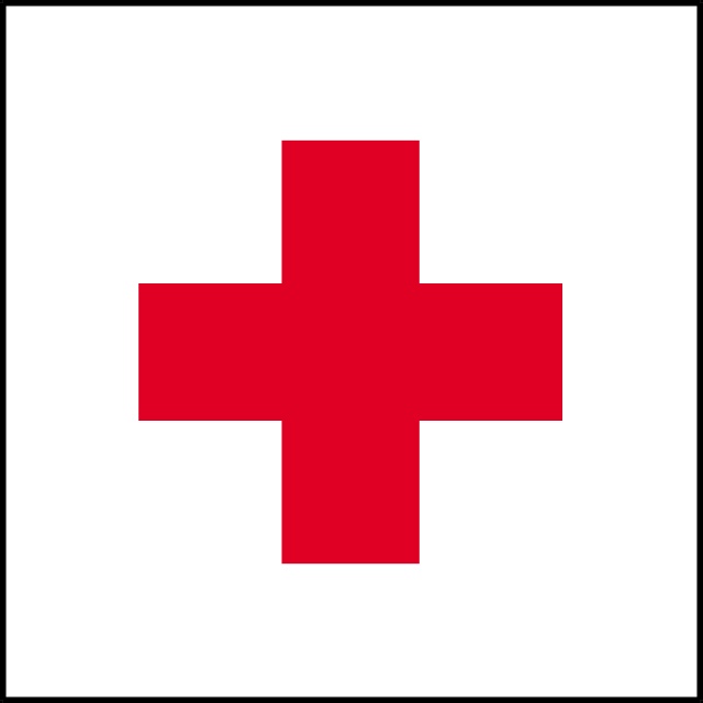 640x640 Red Cross Vector Flag