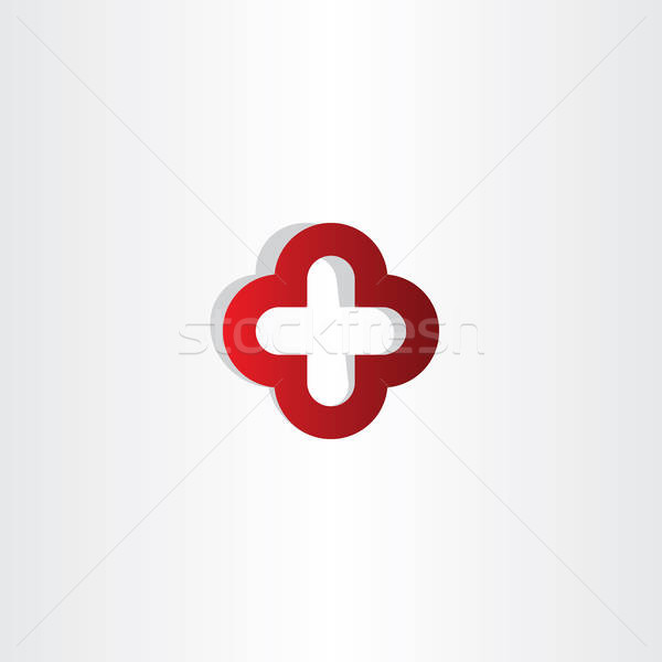 600x600 Red Cross Plus Logo Sign Vector Illustration Blasko Rizov