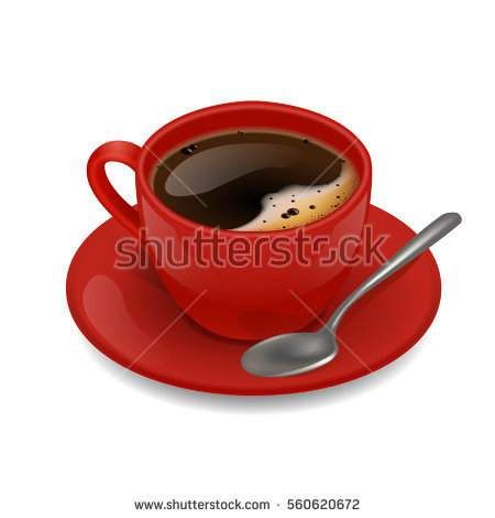 450x470 Red Cup Of Coffee Vector Clip Art Illustration Cup Of Coffee