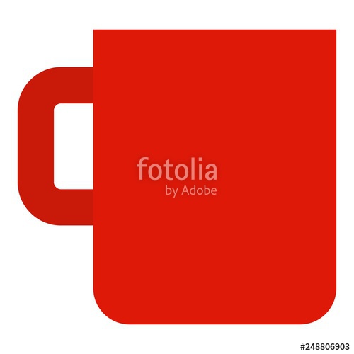 500x500 Red Mug Cup Icon Flat Illustration Of Red Mug Cup Vector Icon