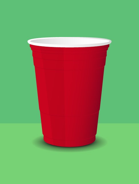 487x646 Free Red Cup Mockup Template Vector