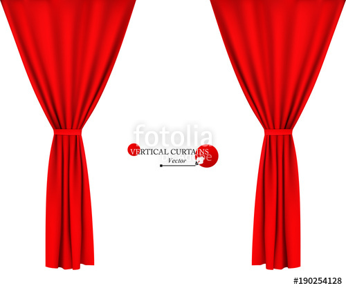 500x417 Vertical Red Curtains Isolated On White Background Fabric Curtain
