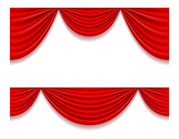 630x490 Red Theatrical Curtain Vector Illustration