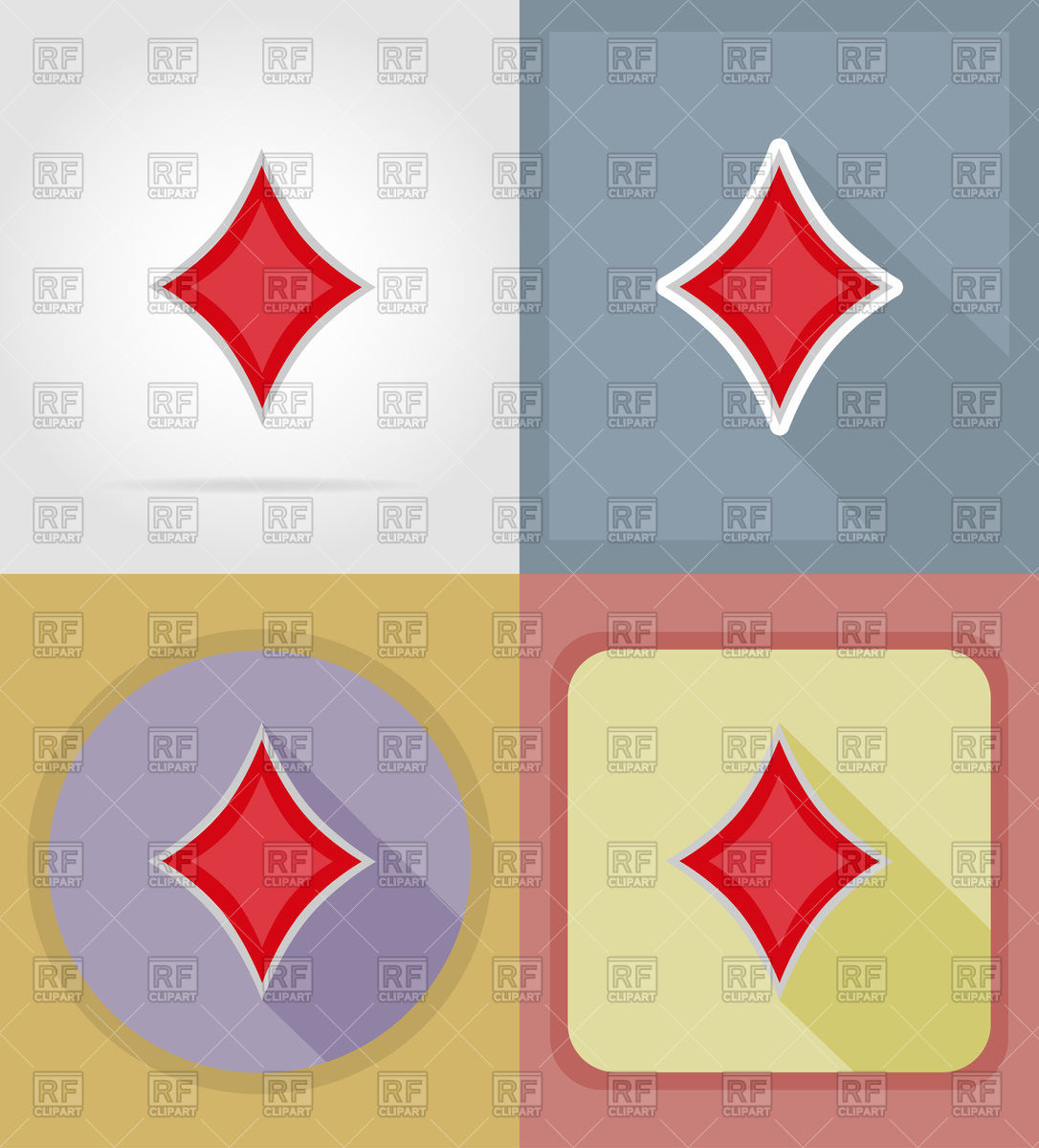 Red Diamond Suit Icon, Flat Design Vector Image Of Icons 1086x1200 Red Diamond Suit Icon, Flat Design Vector Image Of Icons
