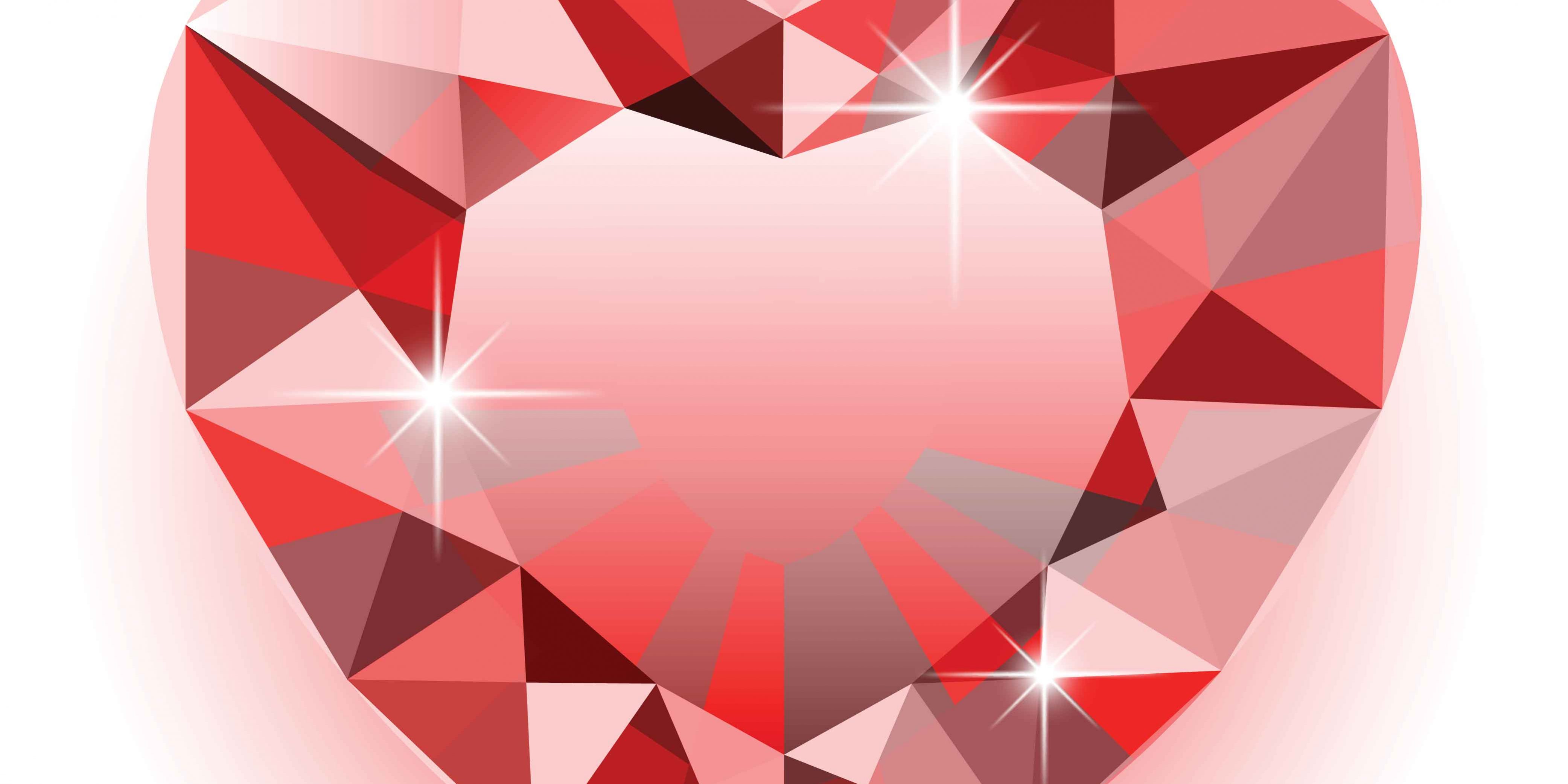 Red Heart Shape Diamond Vector Illustration Assets For All 4166x2083 Red Heart Shape Diamond Vector Illustration Assets For All