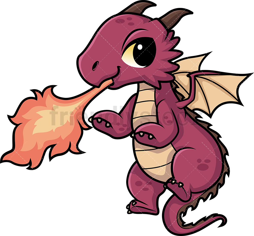 1000x928 Chibi Kawaii Dragon Clipart Cartoon Vector