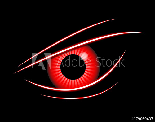 500x394 Red Eye Technology Abstract Background, Vector
