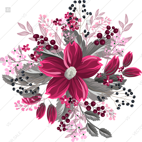 598x600 Maroon Red Peony Anemone Poppy Rose Wedding Invitation Bridal