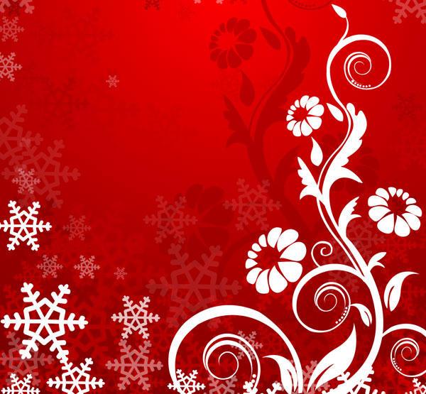 Red Floral Backgrounds Vector 600x555 Red Floral Backgrounds Vector