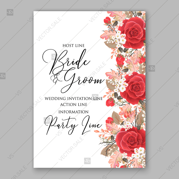 Red Rose Wedding Invitation Floral Vector Background Baby Shower 600x600 Red Rose Wedding Invitation Floral Vector Background Baby Shower