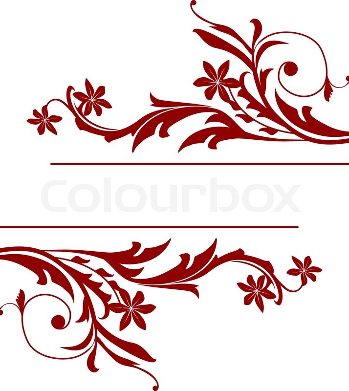 Floral Vector Decorations Isolated On Stock Vector Colourbox 714x800 Floral Vector Decorations Isolated On Stock Vector Colourbox