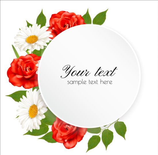 Nature Summer Card With Red Flowers Vector Free Download 550x537 Nature Summer Card With Red Flowers Vector Free Download