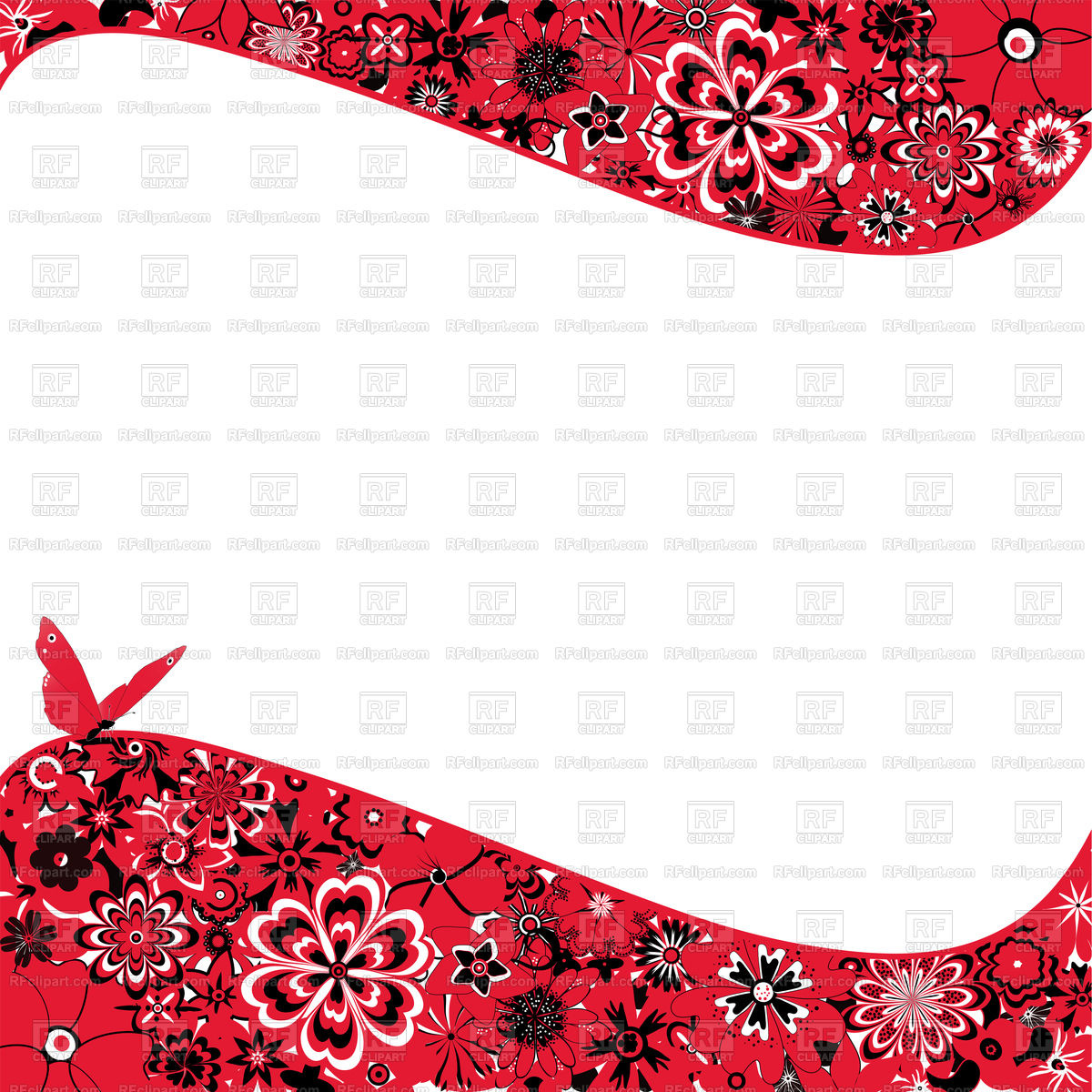 Abstract Background With Red Flowers Vector Image Of Backgrounds 1200x1200 Abstract Background With Red Flowers Vector Image Of Backgrounds