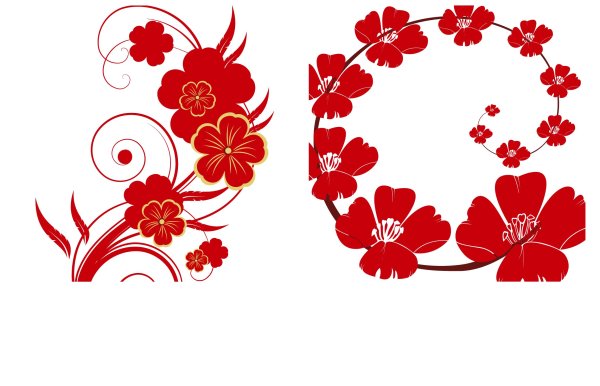 Red Flowers And Pattern Free Vectors Ui Download 600x386 Red Flowers And Pattern Free Vectors Ui Download