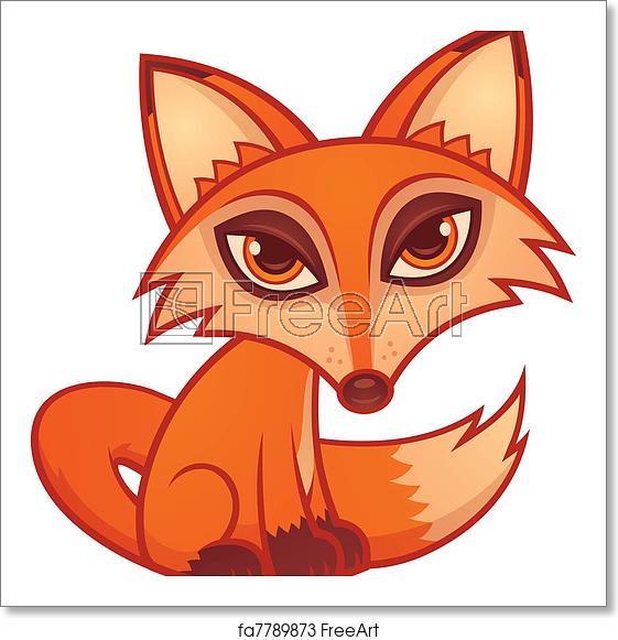 561x581 Free Art Print Of Cartoon Red Fox Vector Cartoon Illustration