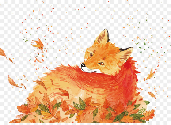 600x440 Red Fox Watercolor Painting Drawing