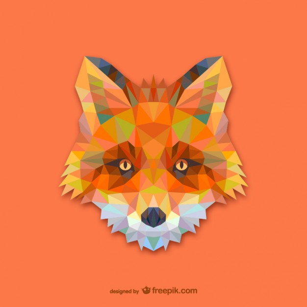 626x626 Triangle Red Fox Design Vector Free Download