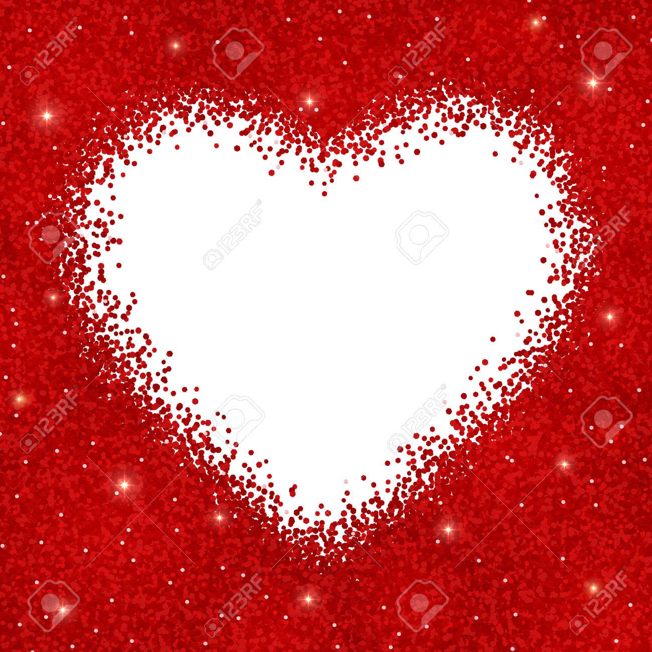 1300x1300 Love Heart Background With Red Sparkles Vector Background Download