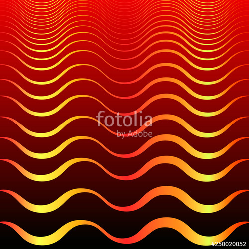 500x500 Vintage Abstract Golden Waves On Dark Red Gradient Background