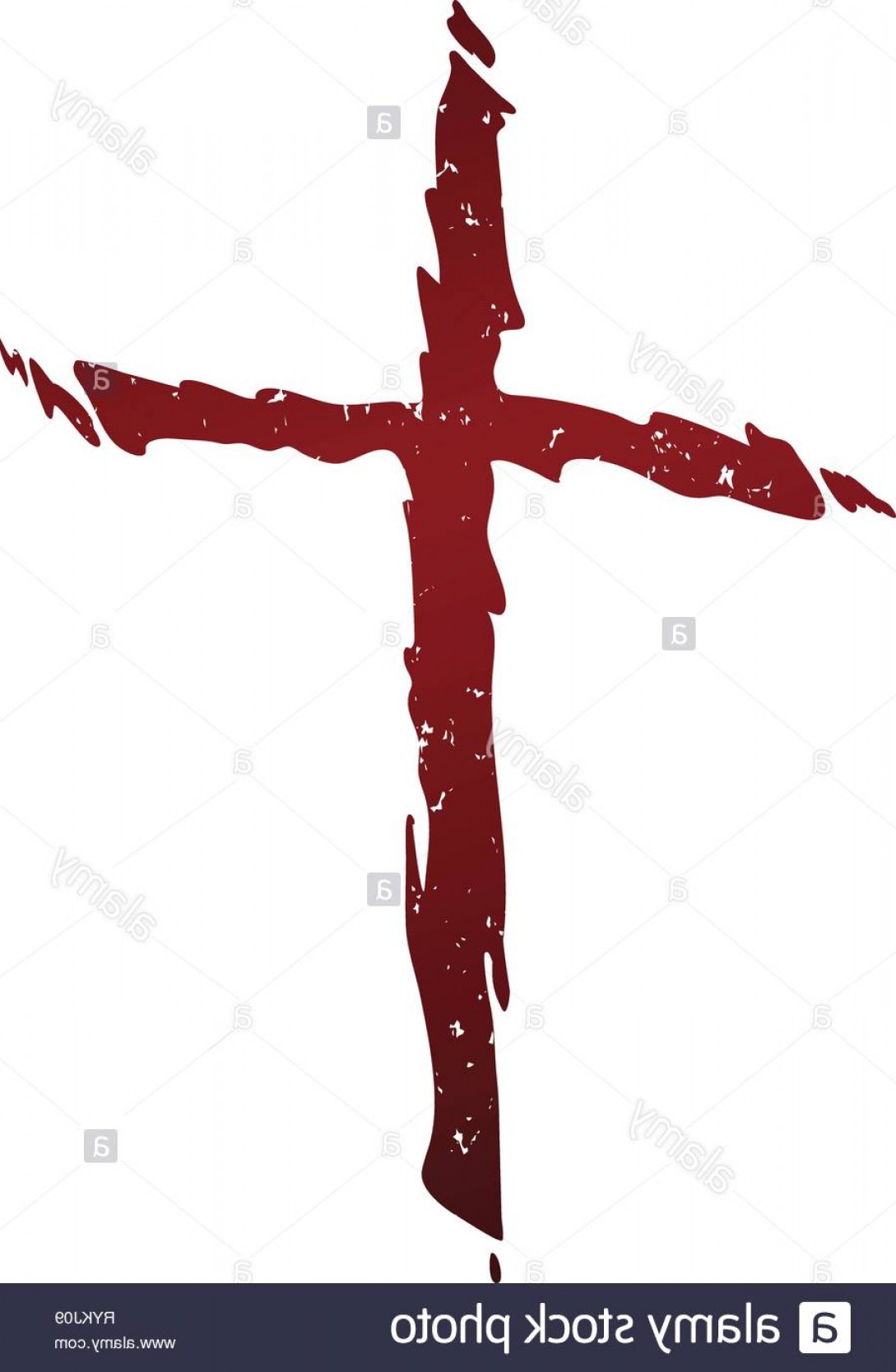 1089x1668 Old Rugged Distressed Christian Cross With Blood Red Gradient