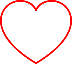 Red Heart Outline Clip Art 299x267 Red Heart Outline Clip Art