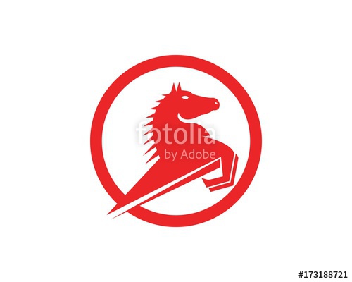 500x400 Red Horse Fast Logo Design Template Stock Image And Royalty Free