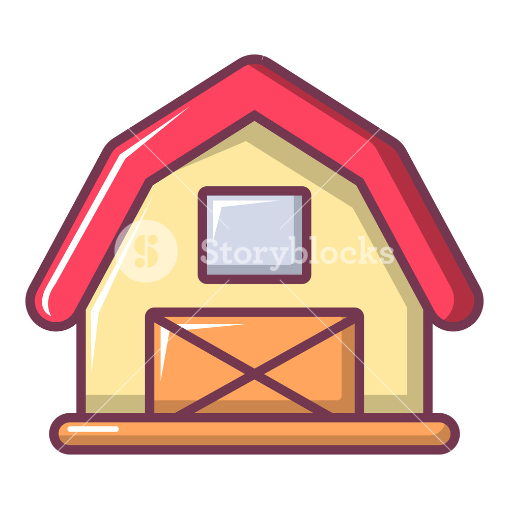 1000x1000 Red Horse Barn Icon Cartoon Illustration Of Red Horse Barn Vector