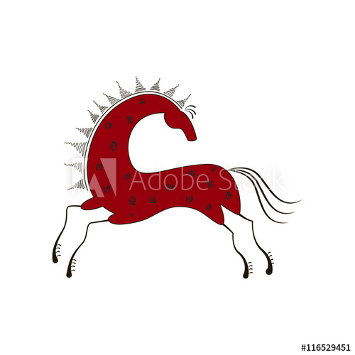 500x500 Chinese Zodiac Symbol Red Horse