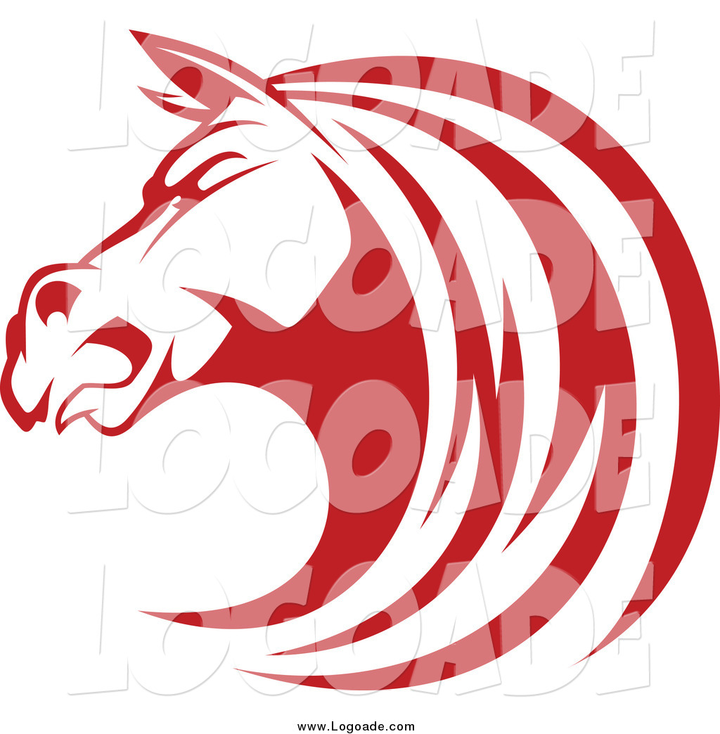 1024x1044 Clipart Of A Tough Red Horse Head Logo
